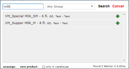 planogram example with individual item